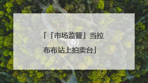「市场监管」当拉布布站上拍卖台