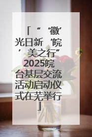 “‘徽’光日新‘皖’美之行”2025皖台基层交流活动启动仪式在芜举行