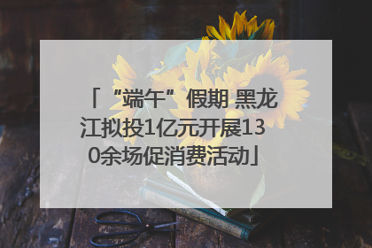 “端午”假期 黑龙江拟投1亿元开展130余场促消费活动