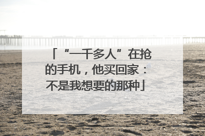 “一千多人”在抢的手机，他买回家：不是我想要的那种
