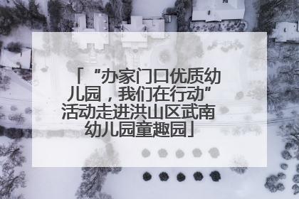 “办家门口优质幼儿园，我们在行动”活动走进洪山区武南幼儿园童趣园