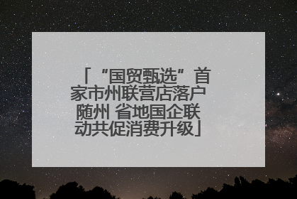 “国贸甄选”首家市州联营店落户随州 省地国企联动共促消费升级