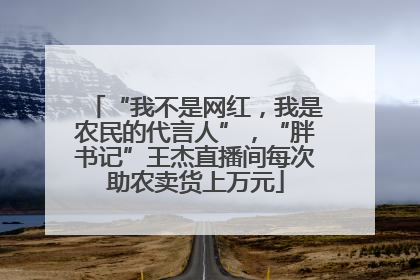 “我不是网红，我是农民的代言人”，“胖书记”王杰直播间每次助农卖货上万元