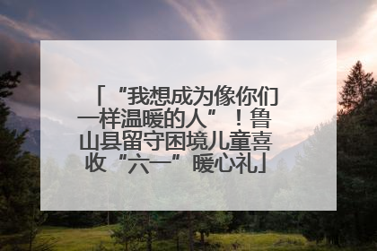 “我想成为像你们一样温暖的人”！鲁山县留守困境儿童喜收“六一”暖心礼