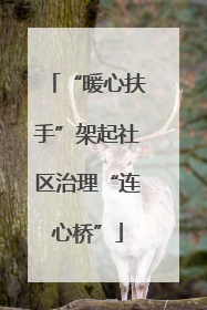 “暖心扶手”架起社区治理“连心桥”