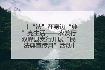 “法”在身边“典”亮生活——农发行双峰县支行开展“民法典宣传月”活动