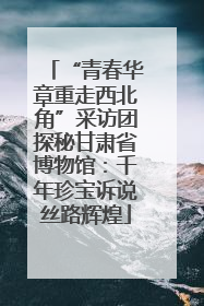 “青春华章重走西北角”采访团探秘甘肃省博物馆：千年珍宝诉说丝路辉煌