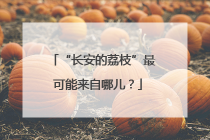 “长安的荔枝”最可能来自哪儿？