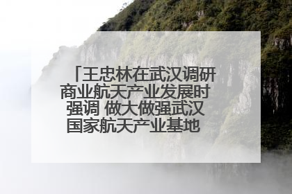 王忠林在武汉调研商业航天产业发展时强调 做大做强武汉国家航天产业基地 打造具有全国影响力的“中国星谷”