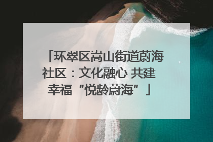 环翠区嵩山街道蔚海社区：文化融心 共建幸福“悦龄蔚海”