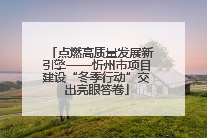 点燃高质量发展新引擎——忻州市项目建设“冬季行动”交出亮眼答卷