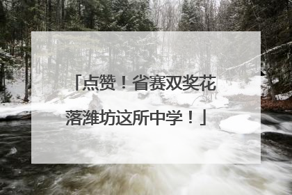 点赞！省赛双奖花落潍坊这所中学！