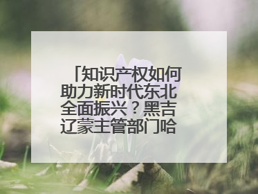 知识产权如何助力新时代东北全面振兴？黑吉辽蒙主管部门哈尔滨“论剑”