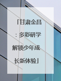 甘肃金昌：多彩研学解锁少年成长新体验