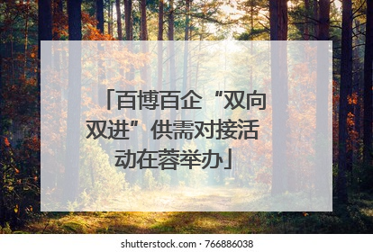 百博百企“双向双进”供需对接活动在蓉举办