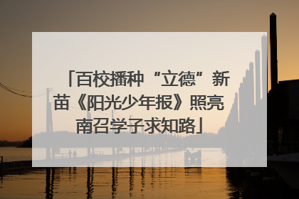 百校播种“立德”新苗《阳光少年报》照亮南召学子求知路