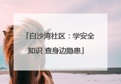 白沙湾社区：学安全知识 查身边隐患
