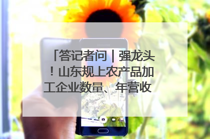 答记者问｜强龙头！山东规上农产品加工企业数量、年营收均居全国首位