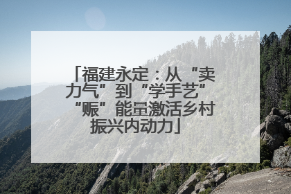 福建永定：从“卖力气”到“学手艺”“赈”能量激活乡村振兴内动力