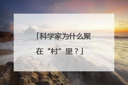 科学家为什么聚在“村”里？