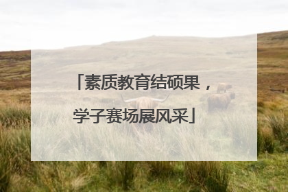 素质教育结硕果，学子赛场展风采