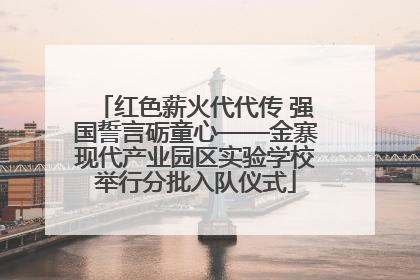 红色薪火代代传 强国誓言砺童心——金寨现代产业园区实验学校举行分批入队仪式