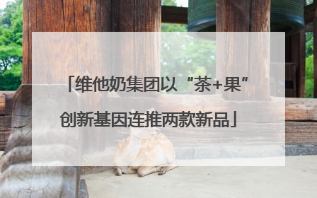 维他奶集团以“茶+果”创新基因连推两款新品