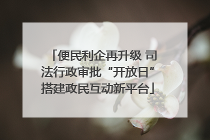 便民利企再升级 司法行政审批“开放日”搭建政民互动新平台
