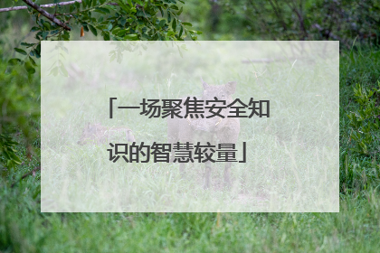 一场聚焦安全知识的智慧较量
