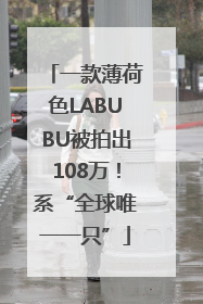 一款薄荷色LABUBU被拍出108万!系“全球唯一一只”