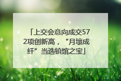 上交会意向成交572项创新高，“月壤成纤”当选镇馆之宝