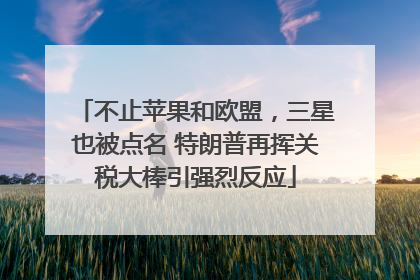 不止苹果和欧盟，三星也被点名 特朗普再挥关税大棒引强烈反应
