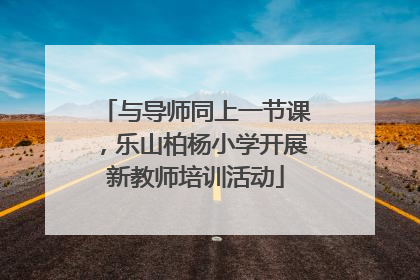 与导师同上一节课，乐山柏杨小学开展新教师培训活动