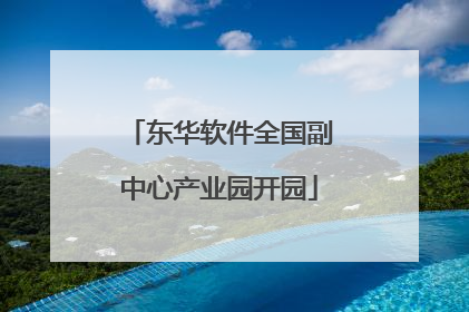 东华软件全国副中心产业园开园