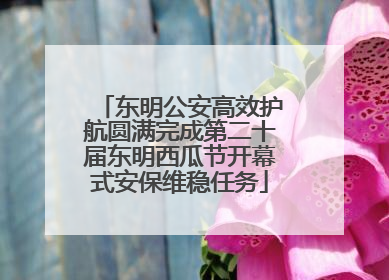 东明公安高效护航圆满完成第二十届东明西瓜节开幕式安保维稳任务