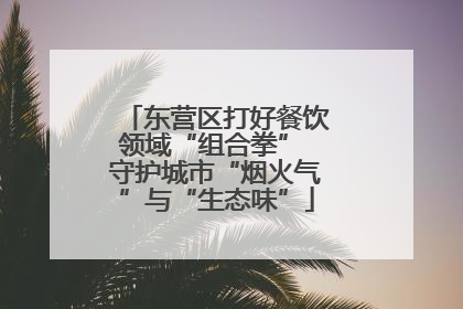 东营区打好餐饮领域“组合拳” 守护城市“烟火气”与“生态味”
