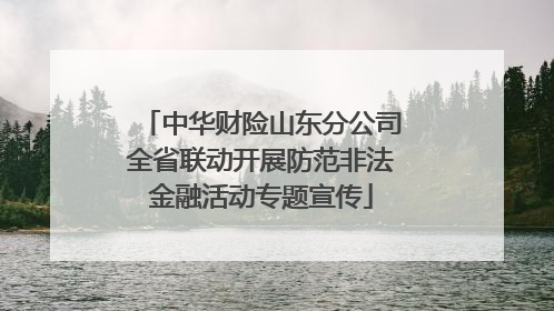 中华财险山东分公司全省联动开展防范非法金融活动专题宣传
