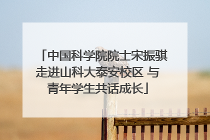 中国科学院院士宋振骐走进山科大泰安校区 与青年学生共话成长