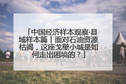中国经济样本观察·县域样本篇丨面对石油资源枯竭，这座戈壁小城是如何走出困境的？