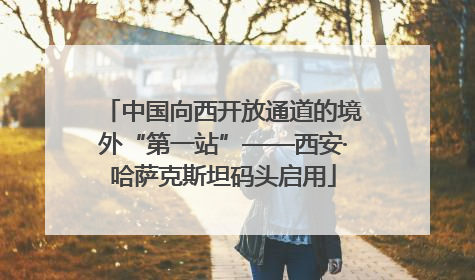 中国向西开放通道的境外“第一站”——西安·哈萨克斯坦码头启用