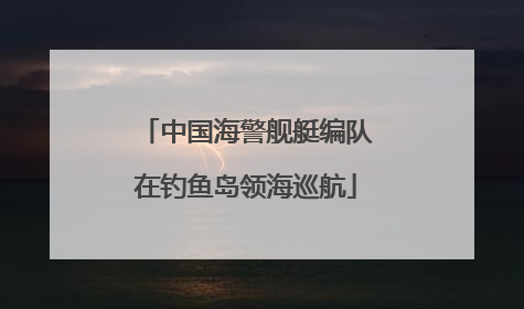 中国海警舰艇编队在钓鱼岛领海巡航