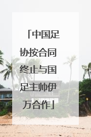 中国足协按合同终止与国足主帅伊万合作