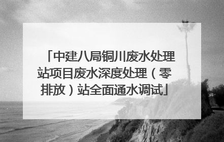 中建八局铜川废水处理站项目废水深度处理（零排放）站全面通水调试