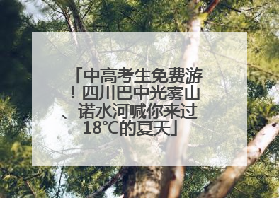 中高考生免费游！四川巴中光雾山、诺水河喊你来过18℃的夏天