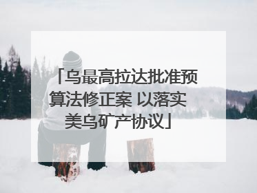 乌最高拉达批准预算法修正案 以落实美乌矿产协议