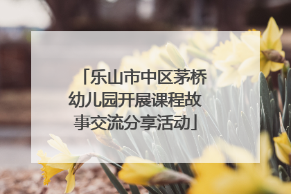 乐山市中区茅桥幼儿园开展课程故事交流分享活动