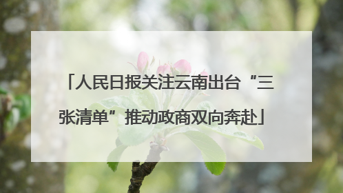 人民日报关注云南出台“三张清单”推动政商双向奔赴