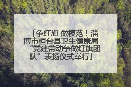 争红旗 做模范！淄博市桓台县卫生健康局“党建带动争做红旗团队”表扬仪式举行