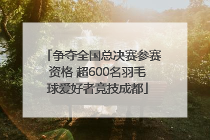 争夺全国总决赛参赛资格 超600名羽毛球爱好者竞技成都