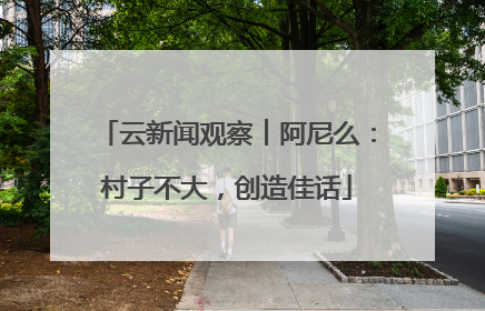 云新闻观察︱阿尼么：村子不大，创造佳话